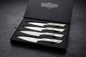 Aurochs Blanc Gold 4-Piece Steak Knife Set