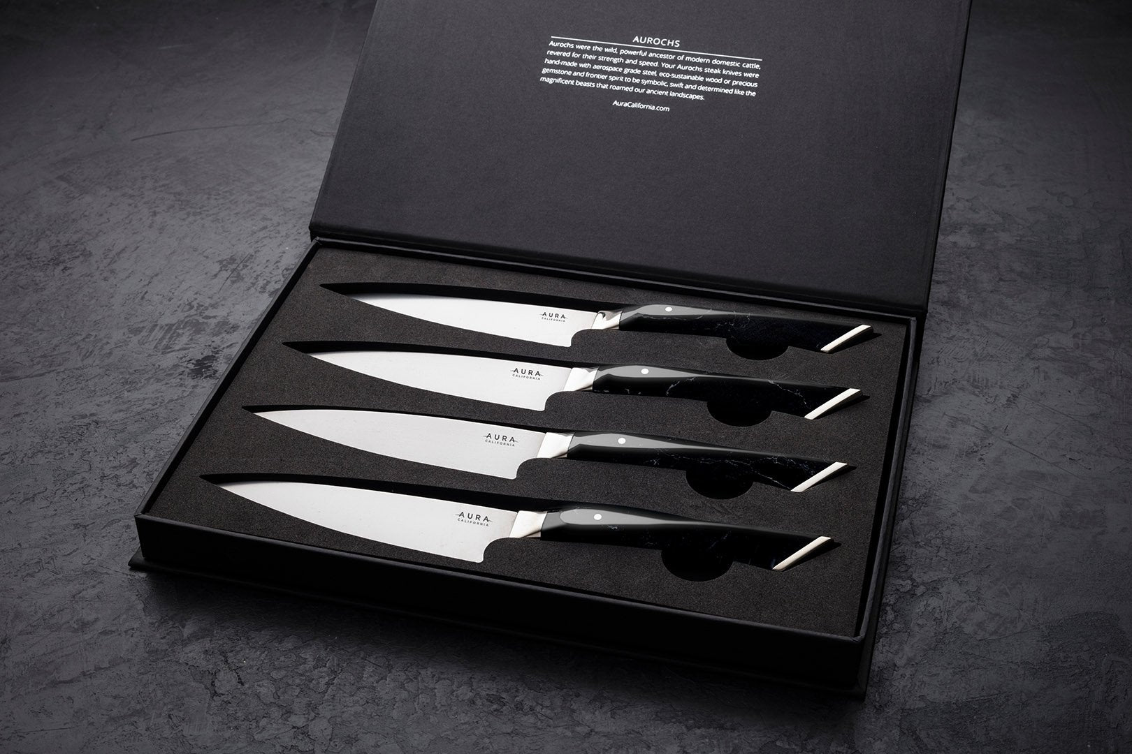 Aurochs Noire 4-Piece Steak Knife Set